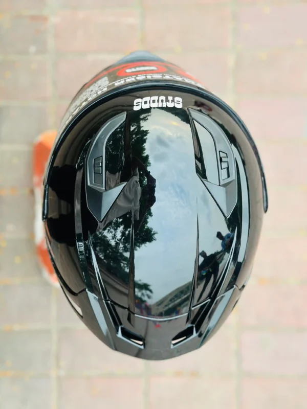 Studds Raider Super Plain Glossy Black Helmet - Image 5