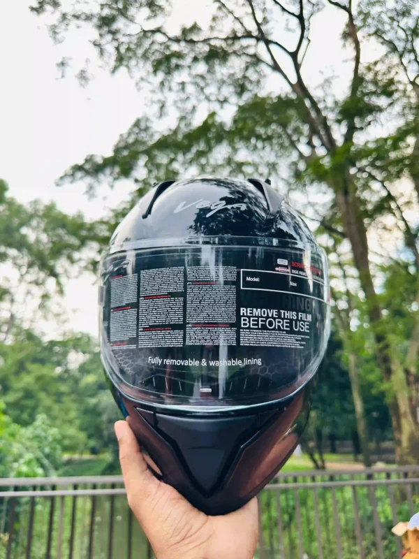 Vega Bolt Glossy Black Helmet - Image 2