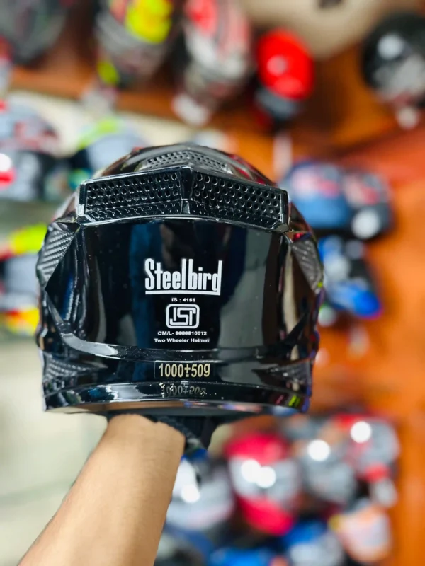 Steelbird SBH-25 SV Sharp Glossy Black - Image 5